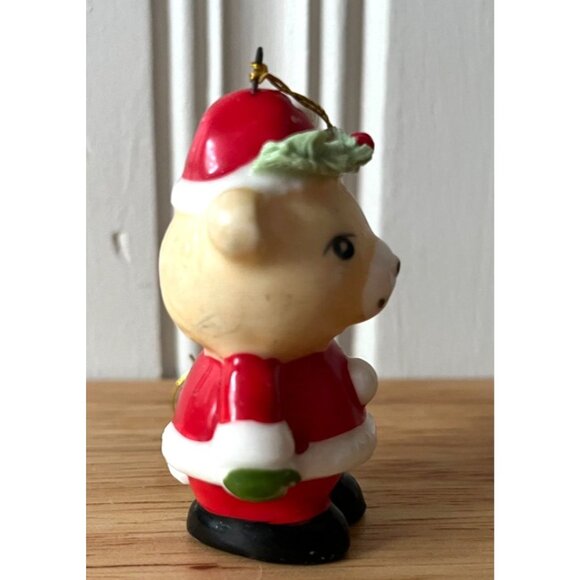 Lot of 4 Vintage Holiday Ornaments Hallmark Mouse, Porcelain Bear, Rudolph - Picture 4 of 15